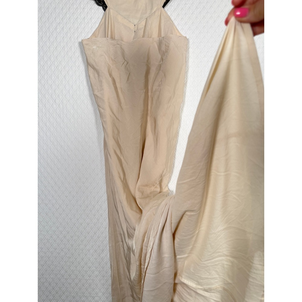 Whimsigoth Lace Trim Maxi Dress Cream/Blk Cut Out Sz 4 NEW Princess Polly Keila - Picture 6 of 7